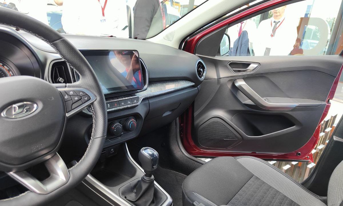 Lada Iskra 2025 red color interior