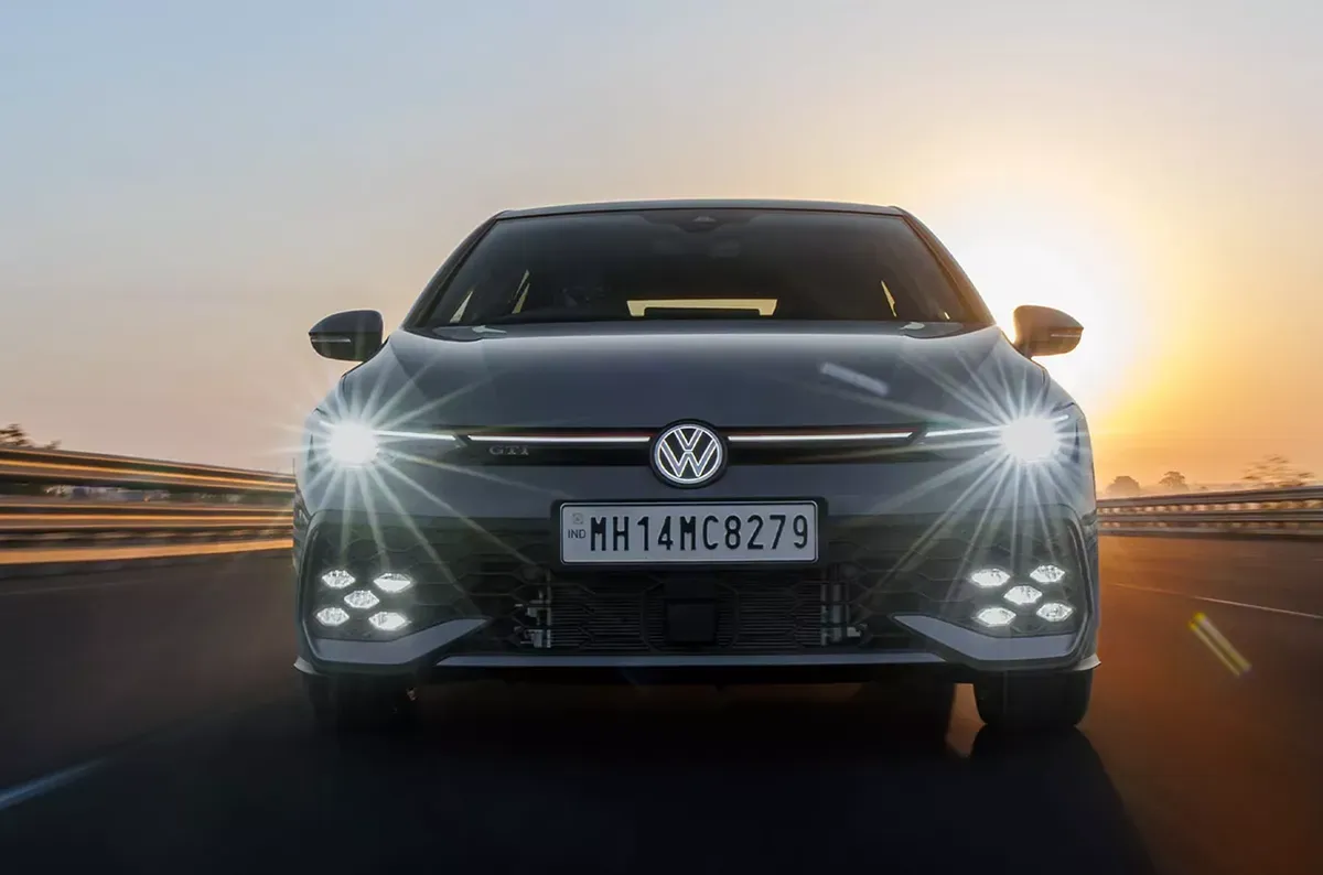 VW GOlf 2025 on a racetrack