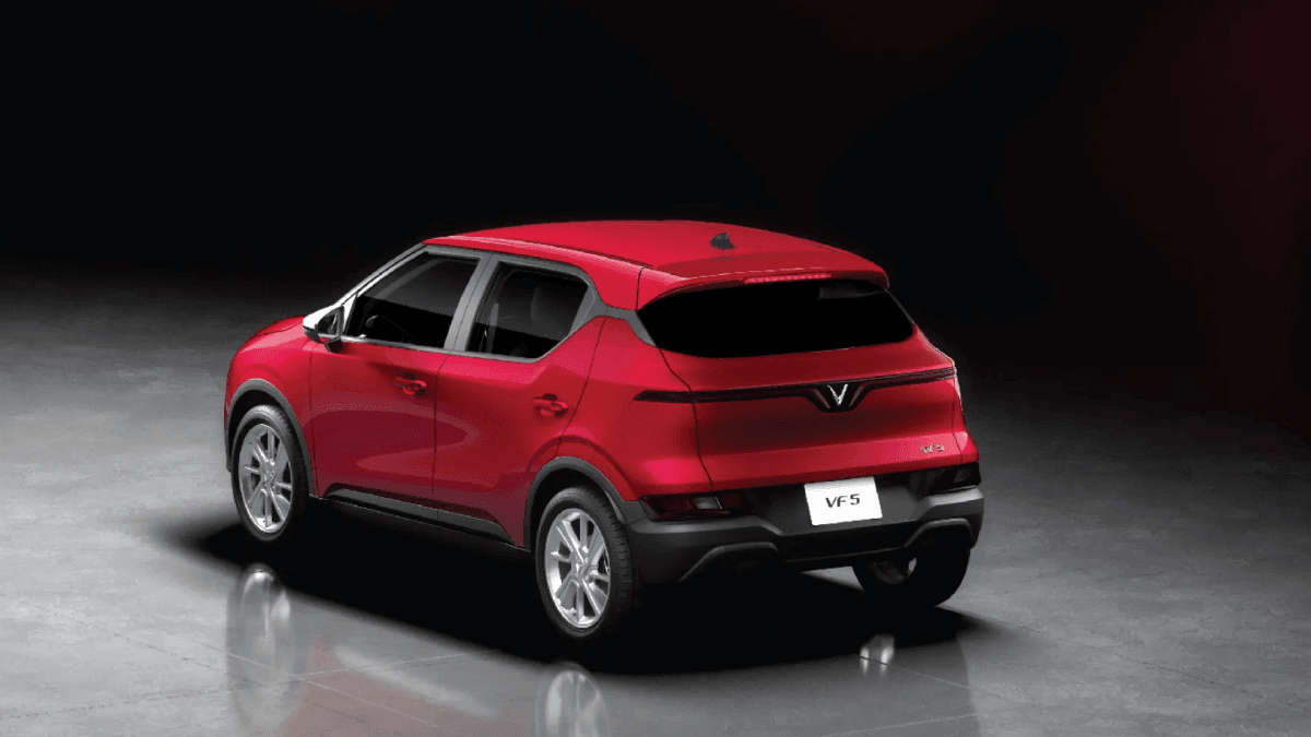 Vinfast vf 5 red color rear side