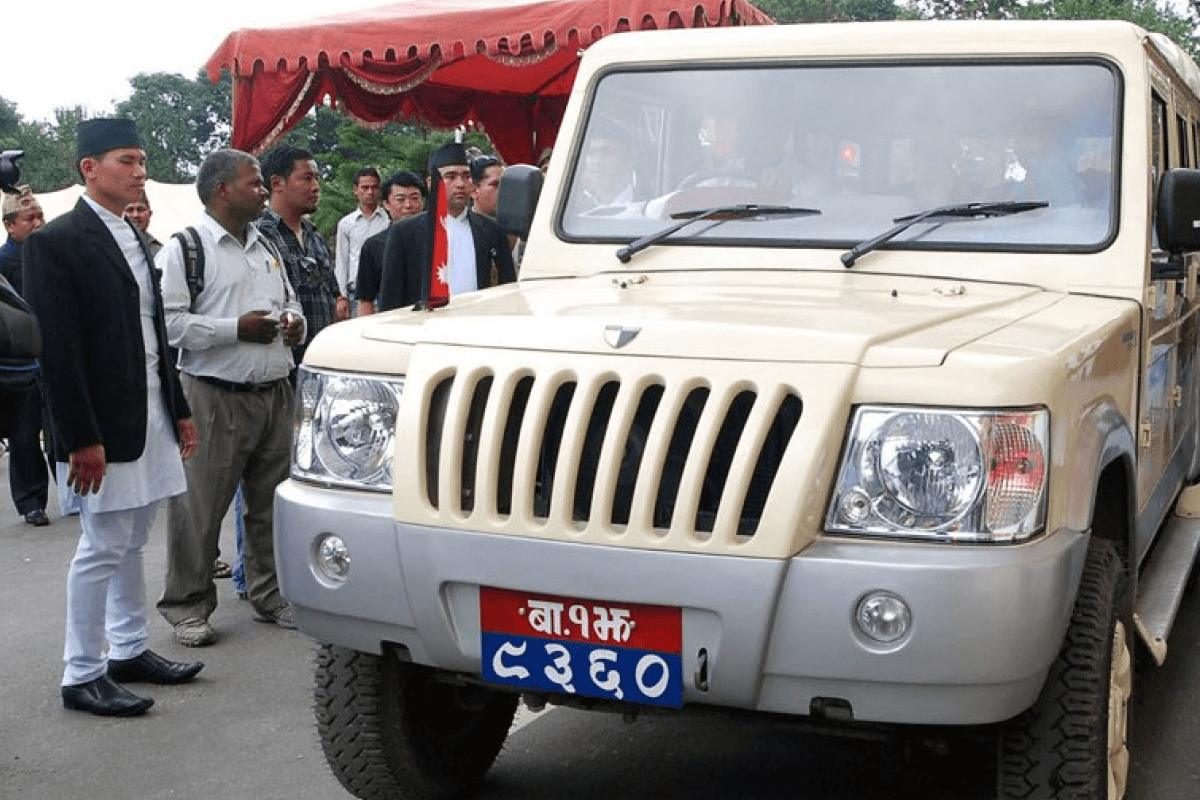 nepali prime minister car hulas mustang