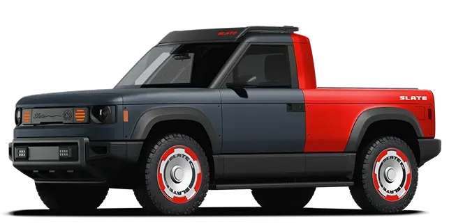 Slate EV Modular truck grey red lifestyle