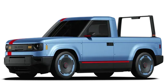 Slate EV Modular truck sky blue low hung 